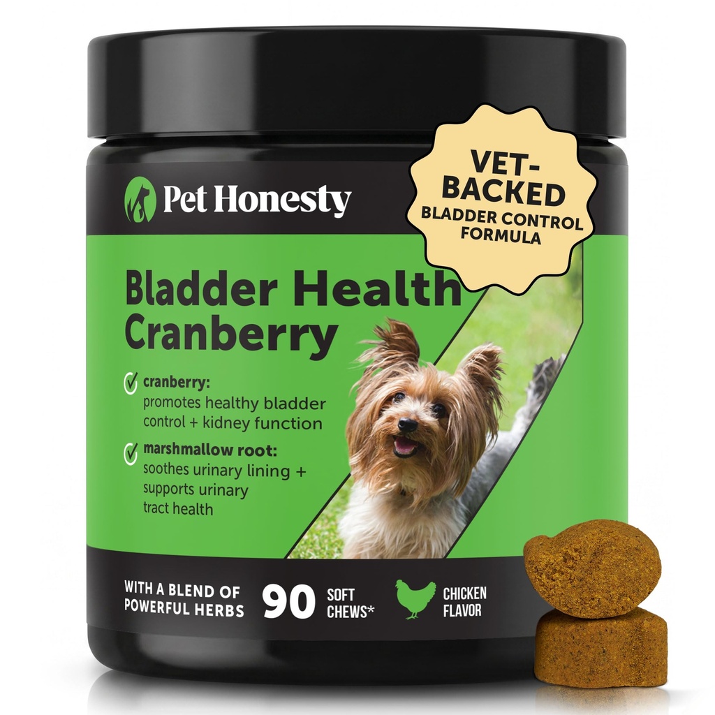 Bladder Health Cranberry תוסף לכלבים - תמיכה Kidney לכלבים, Cranberry & D-Mannose עבור הכלב Urinary Tract בריאות, הכלב Urine & Bladder תמיכה (Chicken)