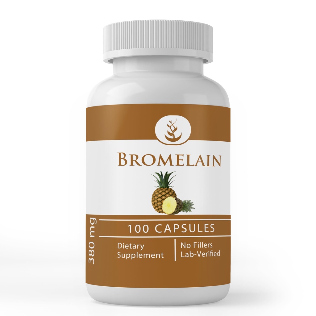 רכיבים מקוריים טהורים, Bromelain, (100 קפסולות) Always Pure, No Additives או Fillers, מעבדה מאומתת