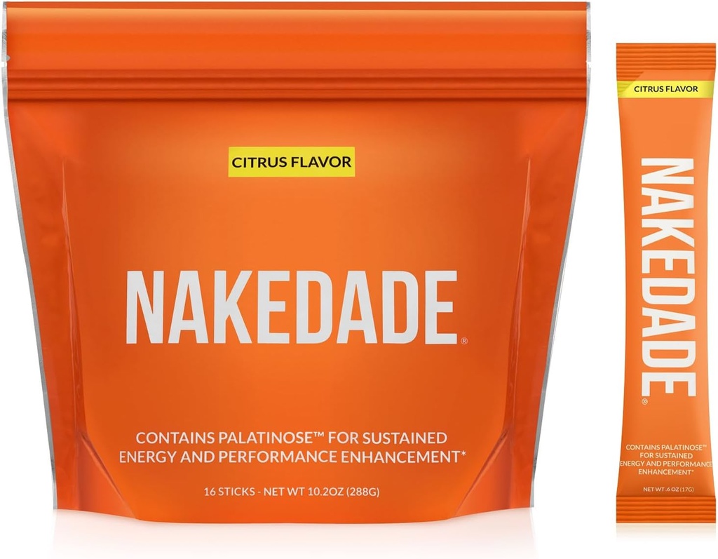 Nakedade Citrus - Performance Enhancing Sports Drink - אבקת אלקטרוליטה - No GMOs או Artificial Sweeteners, Gluten-Free, Soy-Free - ללא חלב