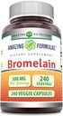 פורמולה מדהימה Bromelain 500 מ"ג 2400 GDU, Veggie קפסולות | Non-GMO | Gluten Free | Made in USA | אידיאלי עבור Vegetarians (240 Count)