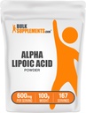 BulkSupplements.com Alpha Lipoic Acid אבקת ALA, תוסף Antioxidant - Gluten Free, 600 מ"ג למשרת, 100g (Pack of 1)