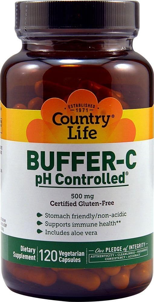 מזון חיים ויטמינים Buffer C,PH CNTRLD,500 MG, 120 VCAP