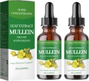 מולליין טיפות עבור Lungs, Mullein Leaf - תמיכה Lung ניקויse - תוספת טבעית אורגנית למבוגרים, Tincture טיפותs | Non-GMO, Vegetarian Healthy Lifestyle(2Pack)