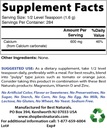 Calcium Carbonate אבקת 1 פאונד ומגנסיום Chloride 520 מ"ג