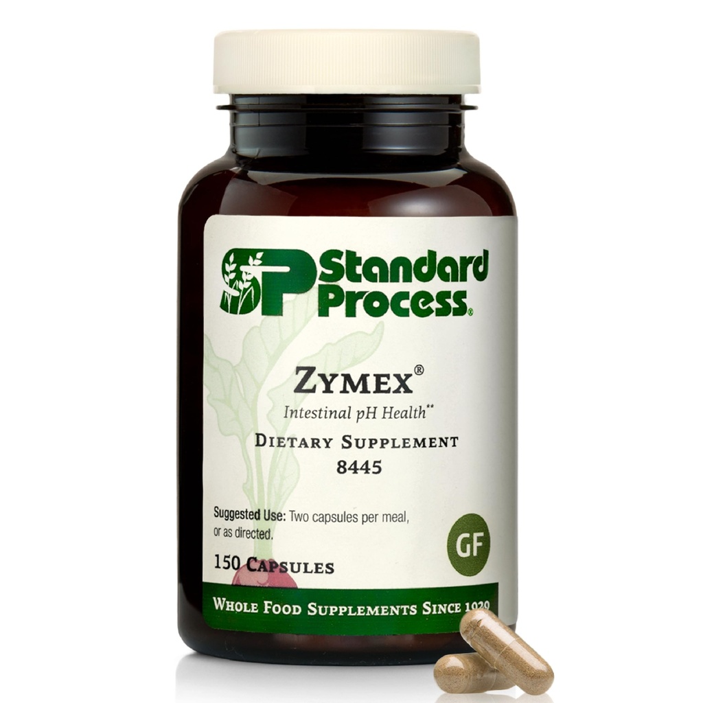 תהליך סטנדרטי Zymex קפסולות - תמיכה בבריאות העיכול - תמיכה בבריאות ו- pH בלתי מוכח - תוסף בריאות עם אורז בר, ספרדית Moss, Carrots & Beets - non-Dairy - 150 קפסולות