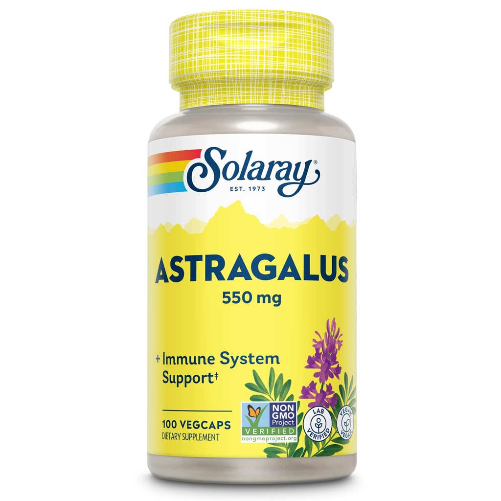 SOLAרי Astragalus Root 550 מ"ג | תמיכה בריאה של Immune Function & Stress Support