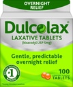 Dulcolax 5 מ"ג טבליות Laxative עבור עצירות - 100 ea
