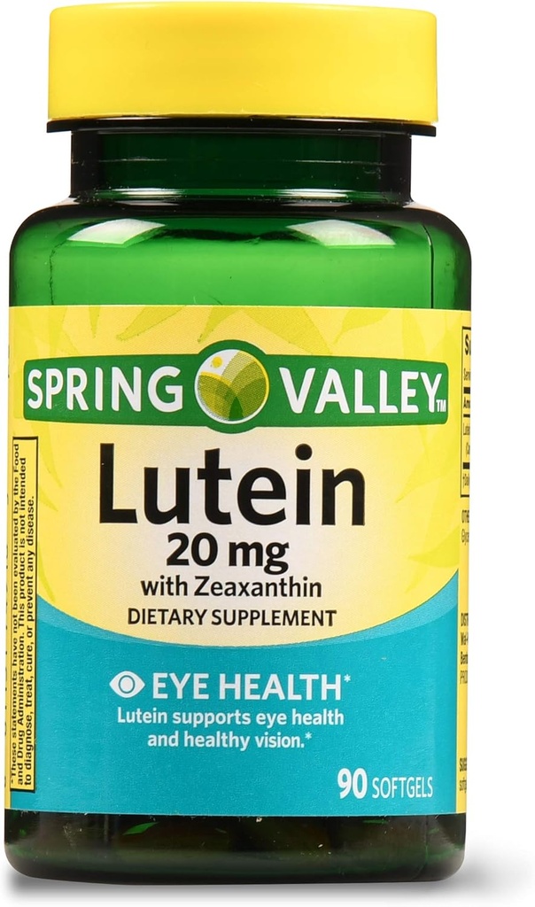 עמק האביב Lutein עם Zaxanthin Dietary תוסף, 20 מ"ג, 90 הרוזן