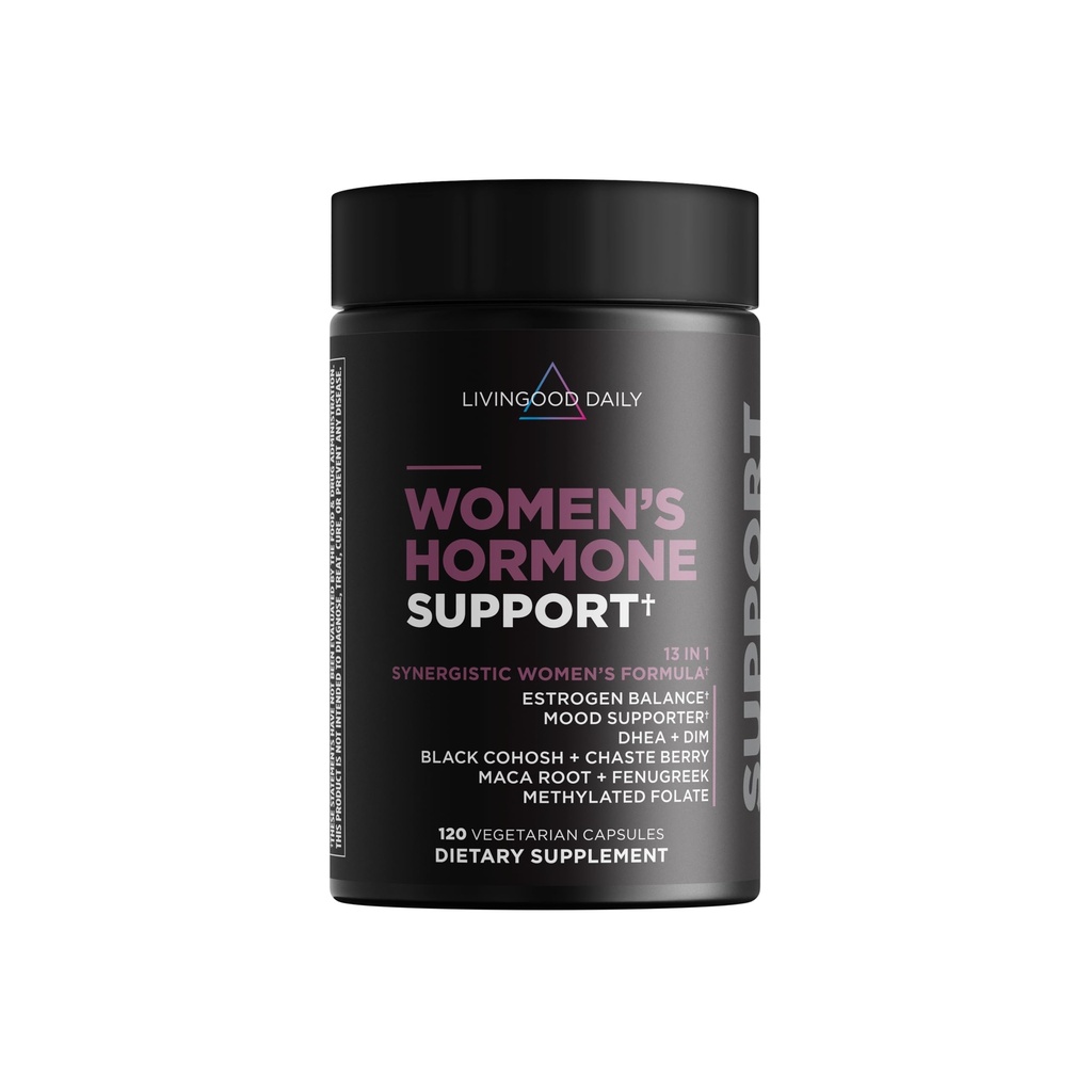 Livingood Daily Women's הורמון תמיכה תוסף, Estrogen Balance with Fenugreek, Black Cohosh, Chasteberry, DIM, תמיכה טבעית PMS & Menopause, Non GMO, Gluten Free, Vegetarian קפסולות, 120 CttttTTTtarian כמוסות, 120 CtttTTTTTT, 120 CtTtTTTTTTTTTTTTTTTTTTTTTTT TIM, תמיכה טבעית PMS & Menopause תמיכה, תמיכה, Non GMO