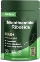 תוסף Airboy NAD עם Nicotinamide Riboside Resveratrol & Quercetin 900 מ"ג, NMNH אלטרנטיבי עבור גברים ונשים תמיכה אנטי-אגינג, אנרגיה, מיקוד - 80 קפסולות