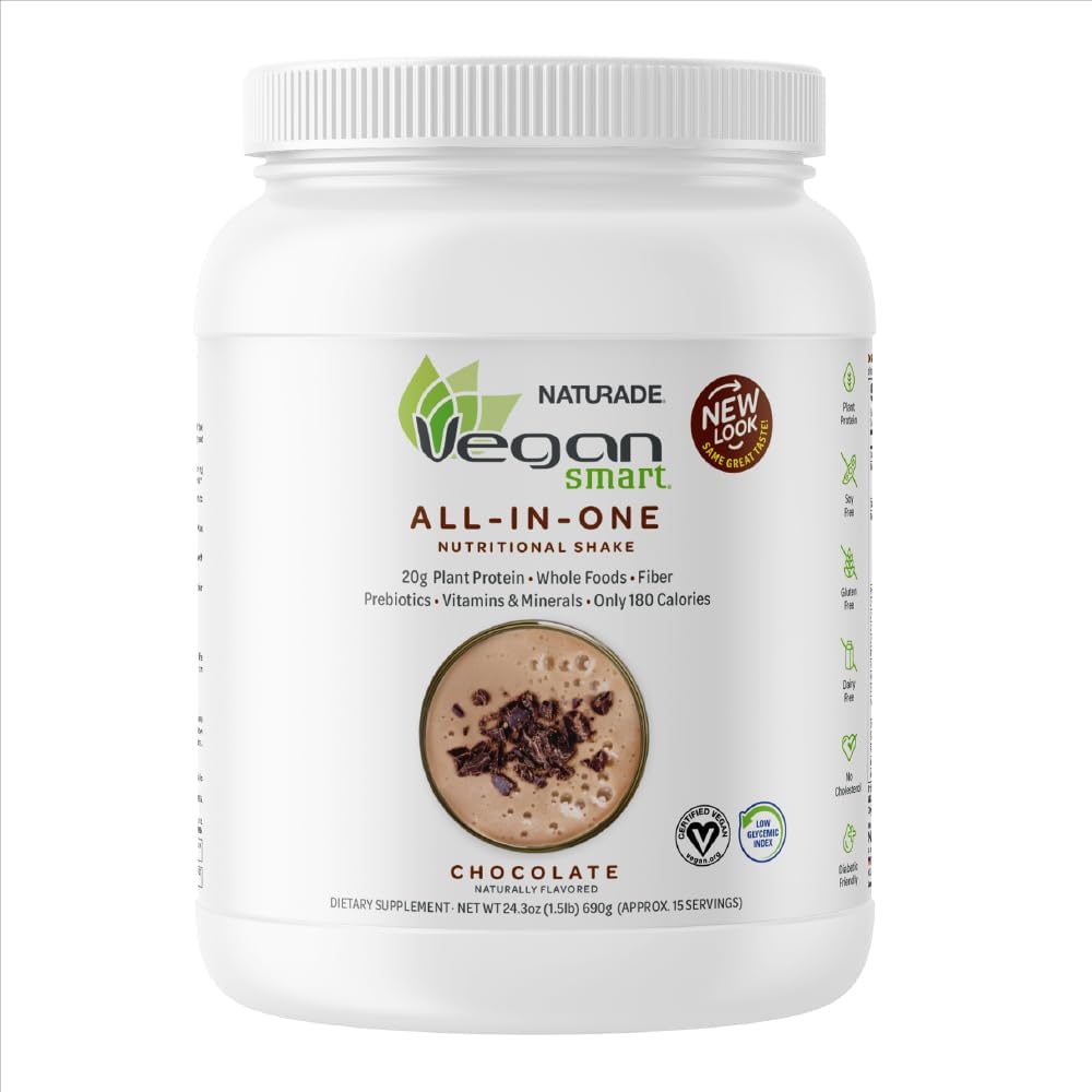 אבקת חלבון המבוססת על צמחים על ידי Naturade, All-in-One Nutritional Shake - שוקולד (30 משרתים)