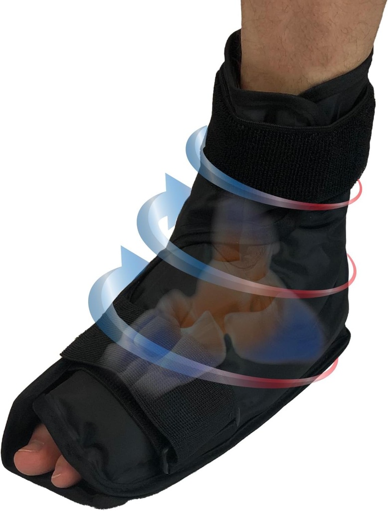 כף הרגל & Ankle Pain Relief Hot / Cold Gel Wrap - ביעילות Relieve Foot ו Ankle Aches & Pains Using Compression Gel Ankle Ice Pack Wrap - Heated or Cooled, Targets All Areas of Ankle & Foot - גדול גדול גדול גדול