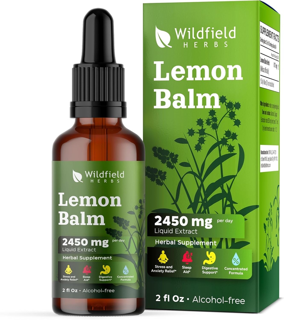 2 לימון Balm לחלץ טיפות נוזלי 2000 מ"ג (Melissa officinalis) Herbal תוספת Absorbs טוב יותר מאשר קפסולות, 2 חודשים אספקת, 84 משרתים, אלכוהול חינם Tincture - 2 Oz, Pack של 2 Oz, Pack של 2