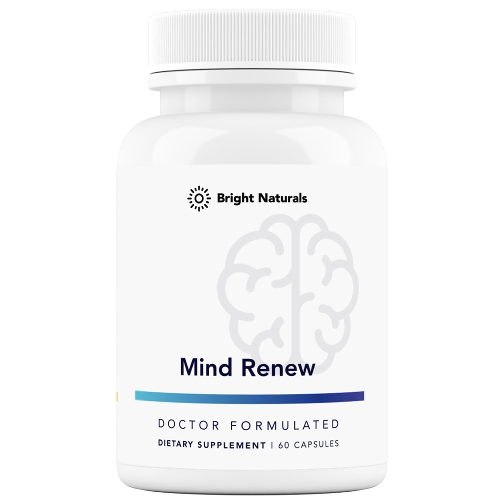 Mind Renew - Made in the USA - Brain Supplement for Memory and Focus - Support Vitality and Energy, 60 קפסולות