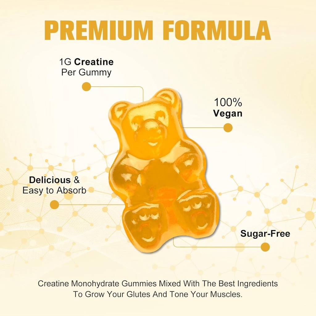 Creatine Monohydrate חניכיים שרירים כוח עבור גברים ונשים, אנרגיה Boost מוקדם עבודה תוסף - Pineapple Flavor