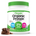 Orgain אורגני אבקת חלבונים, קרם שוקולד Fudge - 21g Plant חלבונים, 7g Prebiotic סיבים, נמוך נטו Carb, No Lactose Ingredients, לא תוספת סוכר, non-GMO, עבור Shakes & Smoothies, 1.02 lb Carb, No Lactose Ingredients, לא תוספת סוכר, non-GMO, עבור Shakes & Smoothies, 1.02 lb