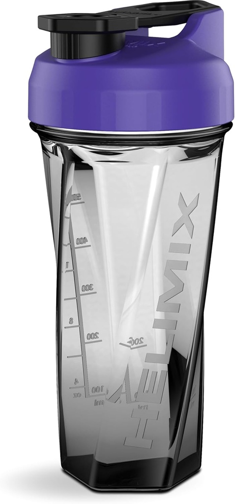 HELIMIX 2.0 וורטקס בלנדר שאקר בקבוק מחזיק עד 28oz | No Banding Ball or Whisk | USA Made | Portable Pre Workout Whey Protein Drink Shaker Cup