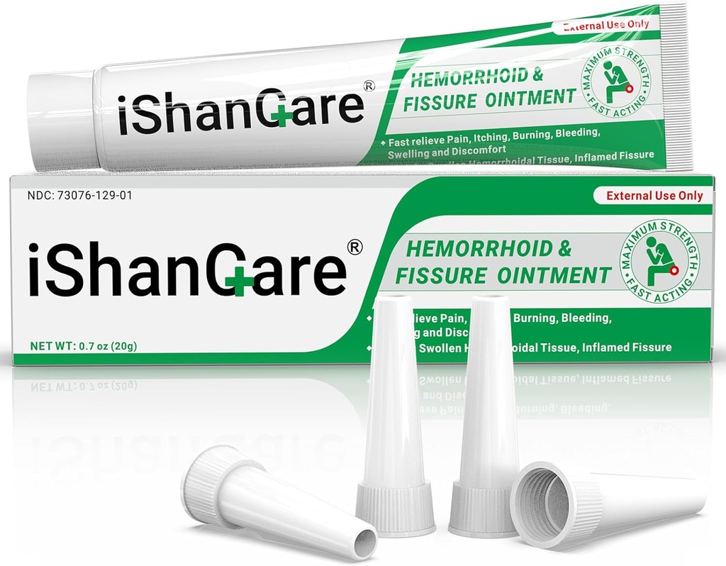 hemorrhoid Cream, Hemorrhoid & Fissure Treatment Ointment תוספת כוח, הקלה Anal Pain, Itching, Bleeding, Swelling, Discomfort, Natural Herbs Fast Acting Ingredients, מכיל ויטמינים E