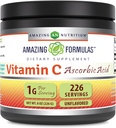 פורמולה מדהימה ויטמין C (Ascorbic Acid) 8 אבקת אוז | 1 Gram Per לשרת | 226 משרתים | Non-GMO | Gluten Free | Made in USA