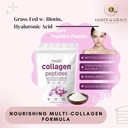 Ember & Grace Wellness Multi Collagen חלבון אבקת - סוג I,II,III,V,X עם biotin, Hyaluronic Acid, ויטמין C - Unflavored Collagen Peptides - Keto & Paleo Friendly, Easy Dissolve, non-GMO