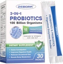 Probiotics for Women & Men - 100 מיליארד Plus Digestive Enzymes & Prebiotics, High Potency 3in-1 Probiotics for Digestive Health, Immune Support