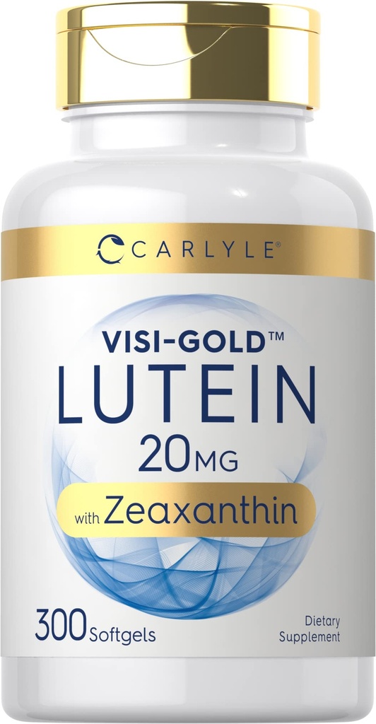 Karlyle Lutein ו Zeaxanthin 20 מ"ג | 300 Softgels | ויטמין בריאות עיניים | Non-GMO & Gluten Free Supplement