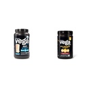 Vega Vega Premium ספורט אבקת חלבון וניל, טבעוני, non GMO & Sport Pre-Workout Energyzer, Strawberry Lemonade - טרום עבודה