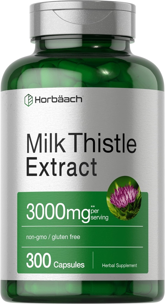 תוספת חלב Horbäach | 300 קפסולות | Herbal Extract | Non-GMO, Gluten Free