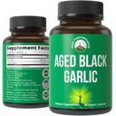 הופעת הבכורה של Black Garlic כמוסות Raw Vegan Pure Odorless Extracts for Cholesterol, and Immune Support. from Garlic Bulb with S-Allyl Cysteine ואנטיoxidants