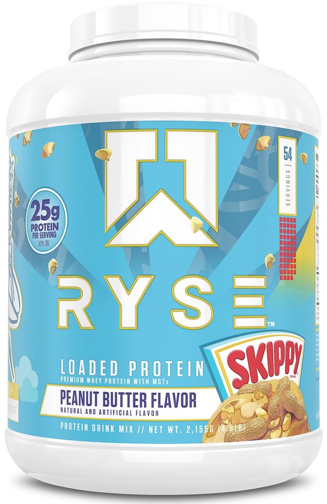 אבקת חלבון עמוסה - דלפי בוטנים - 25g Whey חלבונים Isolate & Concentrate with Prebiotic סיבים & MCTs - Low Carb, Low Sugar, Low Sugar, Digestive-Friendly - 54 משרתים / 4 lb Tub Tub