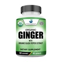 American Standard Supplements Organic Gig Extract with Organic Black Pepper Extract, טבעוני, Gluten Free, non-GMO, 90 קפסולות, 90 מנות