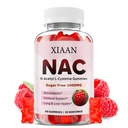 NAC חניכיים לילדים ומבוגרים, N Acetyl Cysteine 1000 מ"ג NAC עבור Antioxidants & Immune Support, Lung & Liver Health, Raspberry Flavor 60 Count