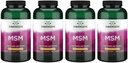 Swanson MSM - מינרלים חיוניים לקידום ניידות ותמיכה בריאות משותפת - מסייע לשמור על בריאות Tissue כולל Cartilage, Collagen & Hair - (240 קפסולות, 1000 מ"ג כל) 4 Pack