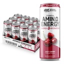 Optimum Nutrition Amino Energy Sparkling hydrotion לשתות, Electrolytes, Caffeine, Amino Acids, BCAAs, סוכר חינם, ג'רי, 12 Fl Oz, 12 Pack (Packaging May Vary)