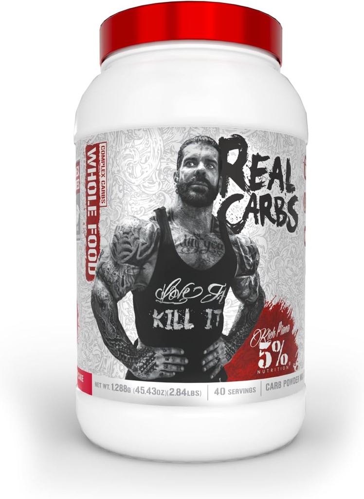 5% תזונה עשירה Piana Real Carbs עם אבקת פחמימות מזון מורכב אמיתי, זמן רב אחרון אנרגיה נמוכה Glycemic עבור Pre-Workout / post-Workout Recovery Meal, 2.84 lb, 40 משרתים (Strberry קצר עוגות)