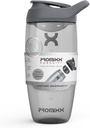 Promixx Pursuit חלבונים Shakerבק (24 oz) - Silent No-Ball Mixer, Leak-Proof Lid, BPA / BPS & Phthalate-Free ECOZEN - Easy-Clean Shaker Cup for Protein Shakes, Pre & Post-Workout Smoothies