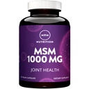 MRM תזונה MSM 1000 מ"ג | Pure Methyl-sulfonyl-Methane קפסולות | Joint, Hair, Skin & Nail Support | Bioavailable Sulfur תוסף | טבעוני + Gluten-Free | 120 משרתות