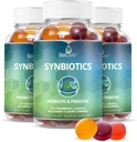 BeLive Synbiotics - Probiotic & Preביוטיקה סיבים מסטיקים - High Power Inulin (3g), תוספי סיבים תזונתיים, תמיכה מזיקה לילדים ומבוגרים - סטרוברי, לימון, Blueberry Flavor