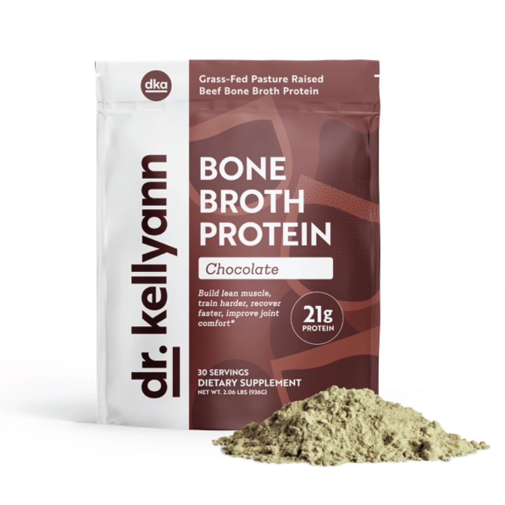 Dr. Kellyann Keto Bone Broth חלבון אבקת שוקולד - חלבון 21g, 2g Net Carbs - Grass פד hydrolyzed Collagen - Sugar, Gluten and Milk Free, Paleo, Keto חלבונים Shakes (30 משרתים)