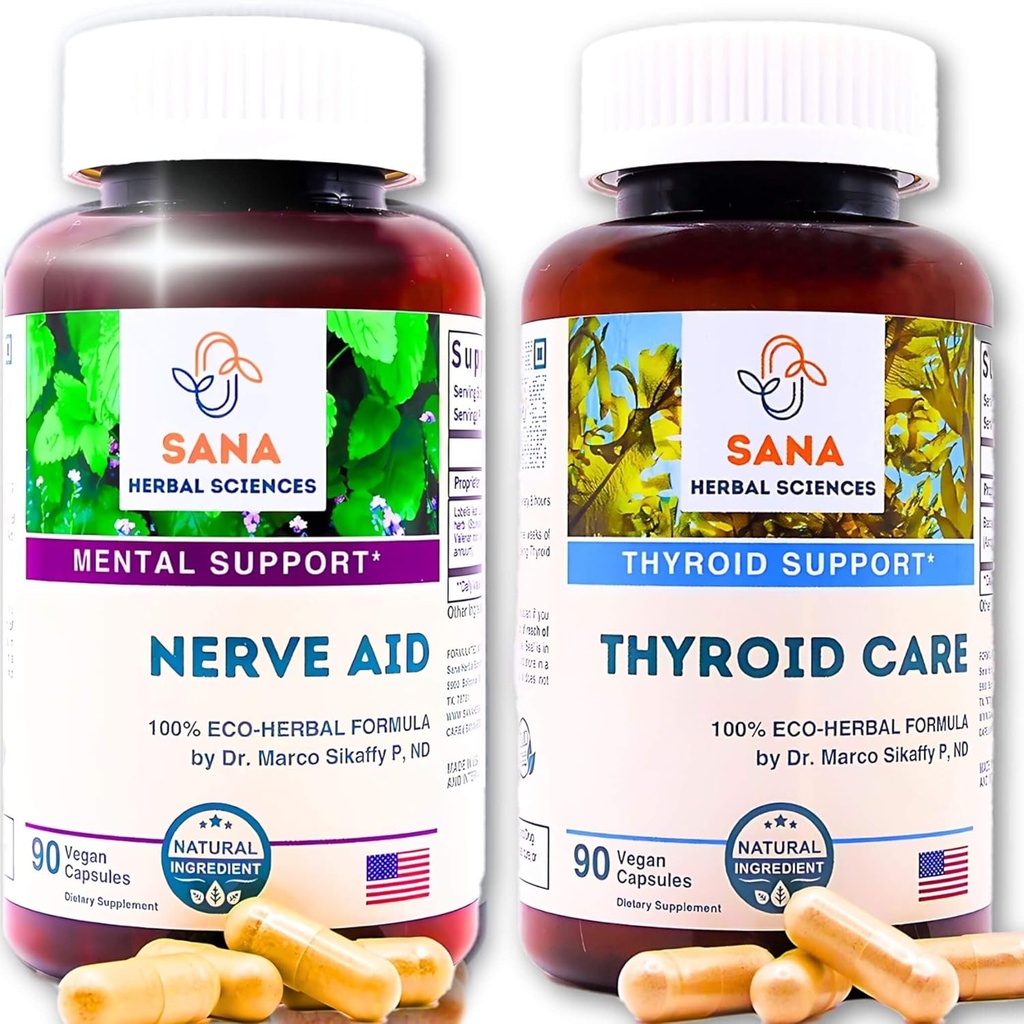 Natural Sleep Aid & Thyroid Renew | 9 צמחים Herbs & Seaweed