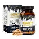 North Spore Immunity Mushroom לחלץ קפסולות תוספי מזון אורגני טורקיה Tail, Chaga, Reishi, Maitake, Shiitake Band