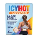Icy Hot Max Power Lidocaine Pain Relief Patch (5 Count) Penetrates for Fast, Targeted Relief