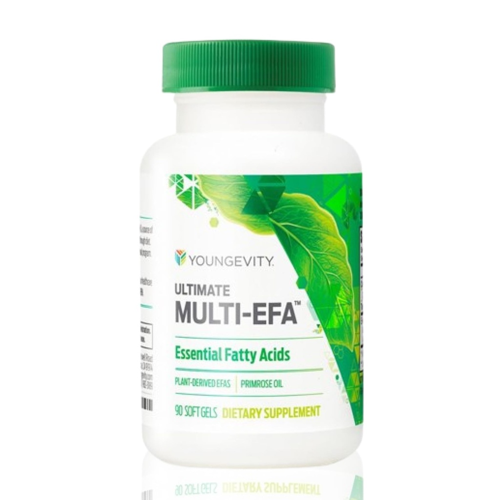 Youngevity Ultimate Multi-EFATM - Plant Based EFA תוסף - No Fish - Small Softgel for Adults and Children, Evening Primrose - 90 Softgels (Pack of 1)