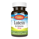 קרלסון - Lutein & Greens, 20 מ"ג, תמיכה בראייה ותפקוד עין, Antioxidant, 60 קפסולות צמחוניות