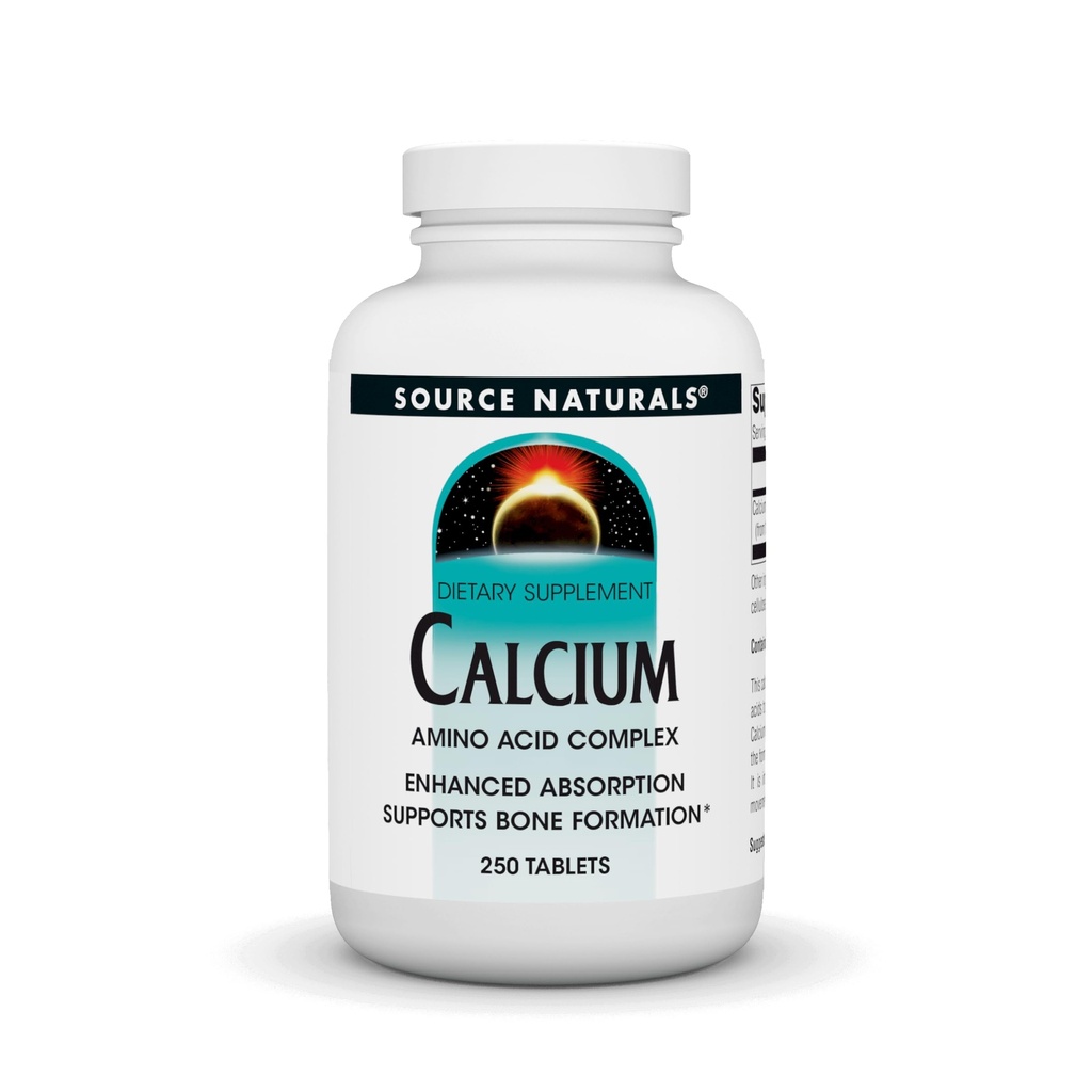 מקור Naturals Calcium, Amino Acid Complex- Enhanced Absorption & Supports Bone Formation* - 250 טבליות