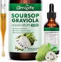 (1 Pack) Soursop Graviola נוזל טיפות עם Sea Mosss & Turmeric, Soursop Bitters for Cell Support & Regeneration, Antioxidant ו Immune, 2 Fl / Oz