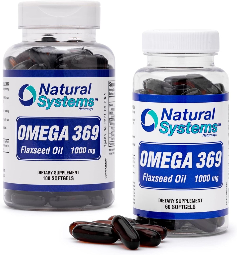 אומגה 369 1000 מ"ג 100 ו 60 Softgels Bundle- Triple אומגה 3-6-9 Flax Seed שמן תוספי מזון - Flax Seed שמן אומגה 3 6 9 קפסולות עם חומצות שומן חיוניות - תמיכה הלב ואת הבריאות האזורית *