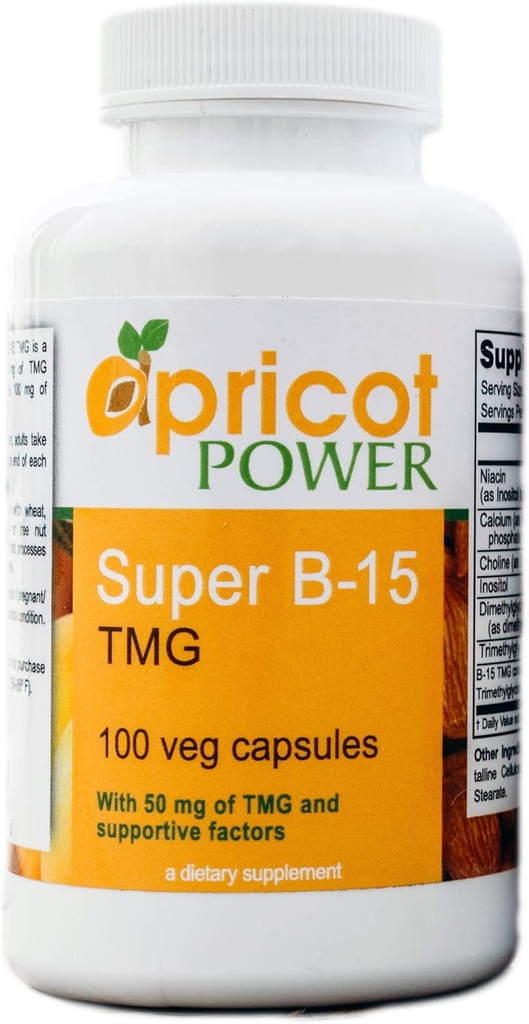 Power Super B-15 non toxic Pangamic Acid - רמות חמצן בריאות ואנרגיה - 100 Veg Caps