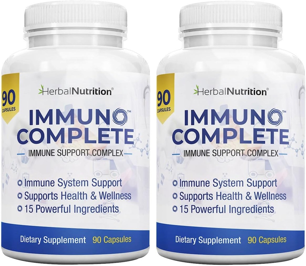 Immuno השלם תוספת תמיכה של Immune עם ויטמין C, D, Zinc, Magnesium, Elderberry ו 10 יותר רכיבים סינרגיים לתמיכה החיסון (2)