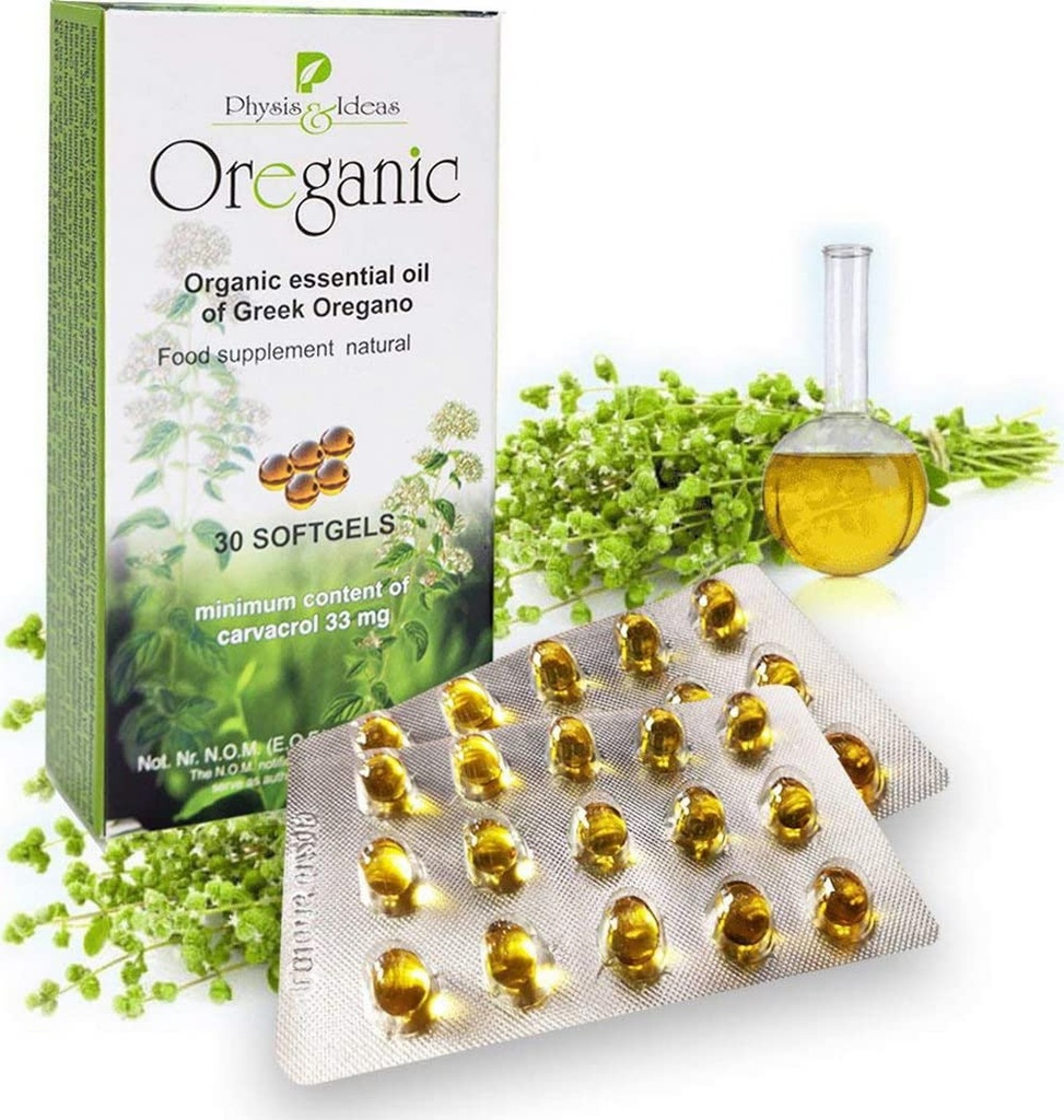 Oregano Oil Softgels - 30 Capsules - Helps Immune Defense & Respiratory Health - Natural - 80% Carvacrol - Greek Oil of Oregano Probiotics for Digestive Health Non-GMO